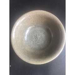 南宋龙泉窑梅子青釉折沿双鱼洗__【7788旧书网】