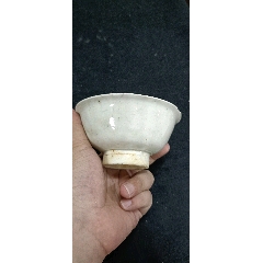 清，德化窑梅花高足杯-单色白瓷-7788陶瓷