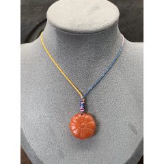 純天然保山南紅花朵掛件