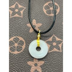 和田玉青海料平安扣