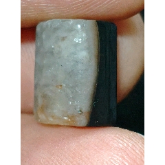 瑪瑙水晶共生直切黑白珠