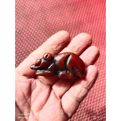 民國解放瑪瑙老鼠手把件