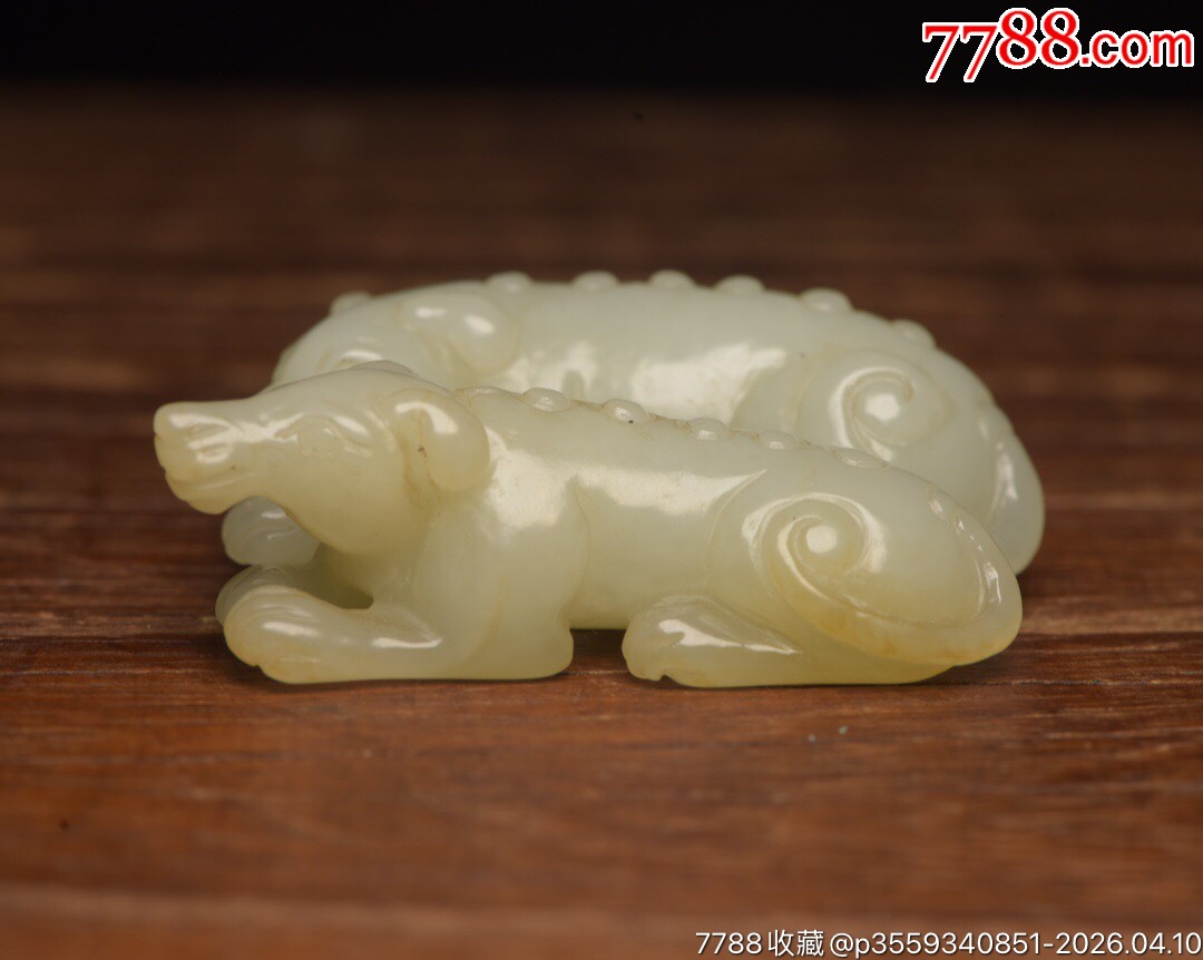 和田玉犬旺财规格:6.2×4.6×2.1厘米，重8-其他玉石/玉器-7788三用机