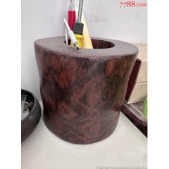 印度小叶紫檀满牛毛纹金星老料大笔筒直径15厘米左右高16厘米左右重两斤