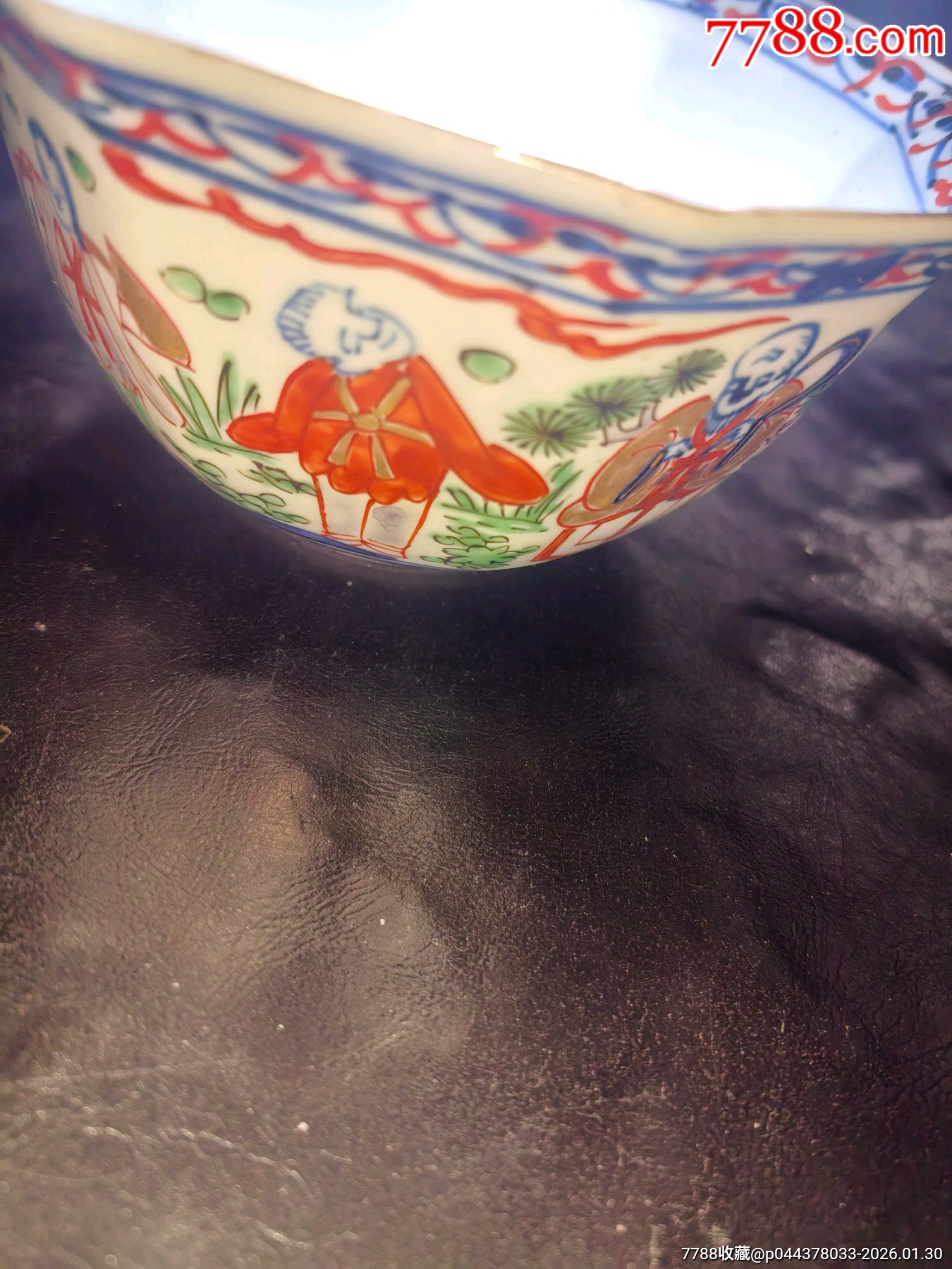 大明萬歷年制款人物描金八方杯或碗精品完美品細(xì)路不可多得！_價格498元_第24張_