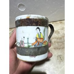 粉彩花樹紋杯 雍正御製 款 清時代 擺件 中国古玩 中国美術  A826 清雍正粉彩花卉纹杯__【7788青田石】