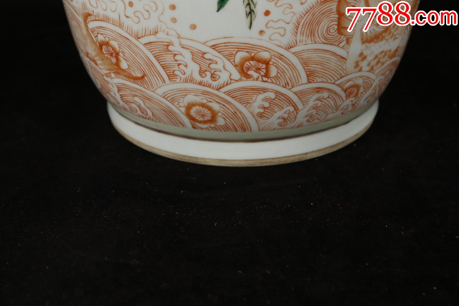 晚清五彩花鳥紋棒槌瓶_價格4657元_第8張_