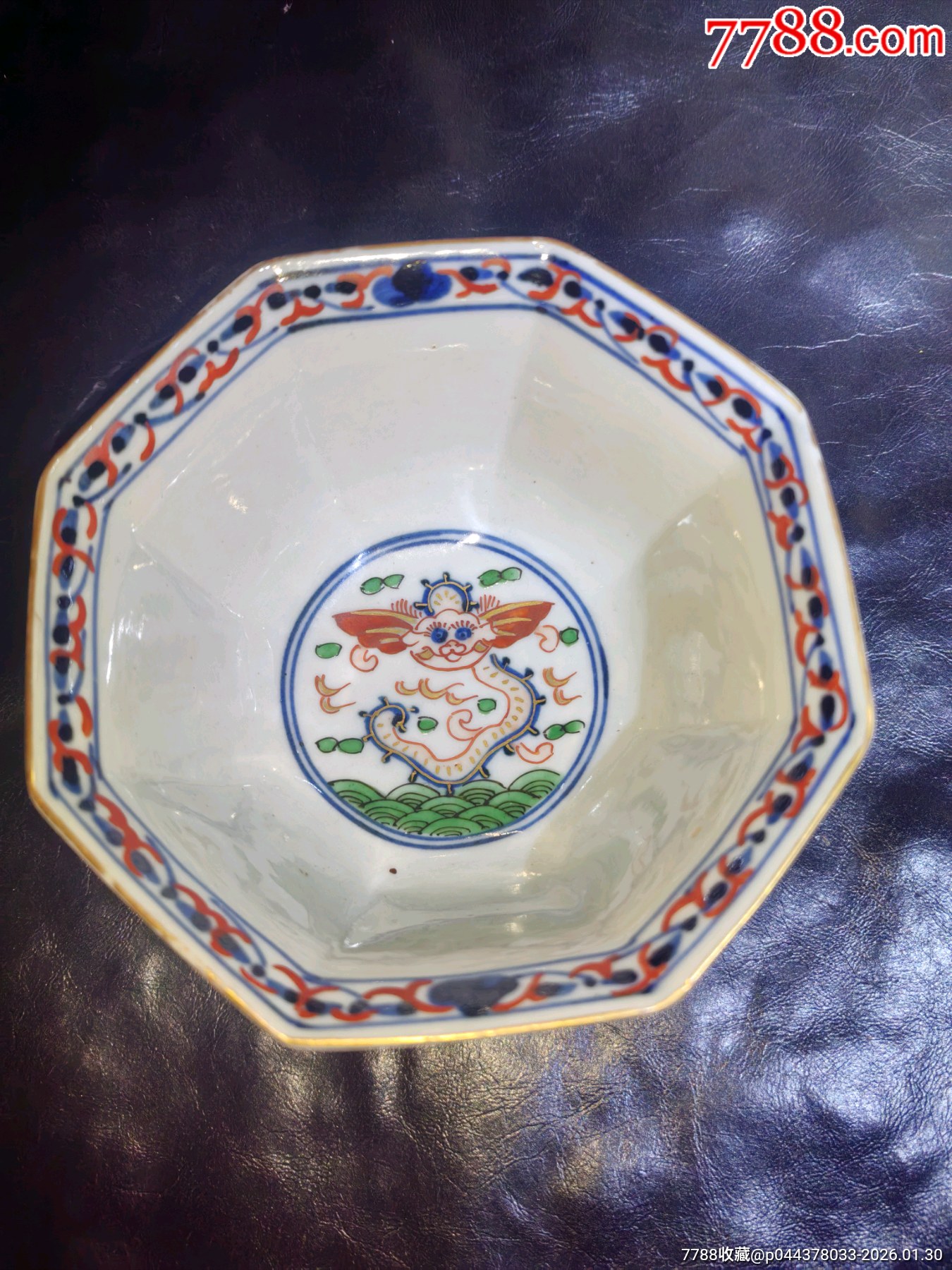 大明萬歷年制款人物描金八方杯或碗精品完美品細(xì)路不可多得！_價格498元_第5張_