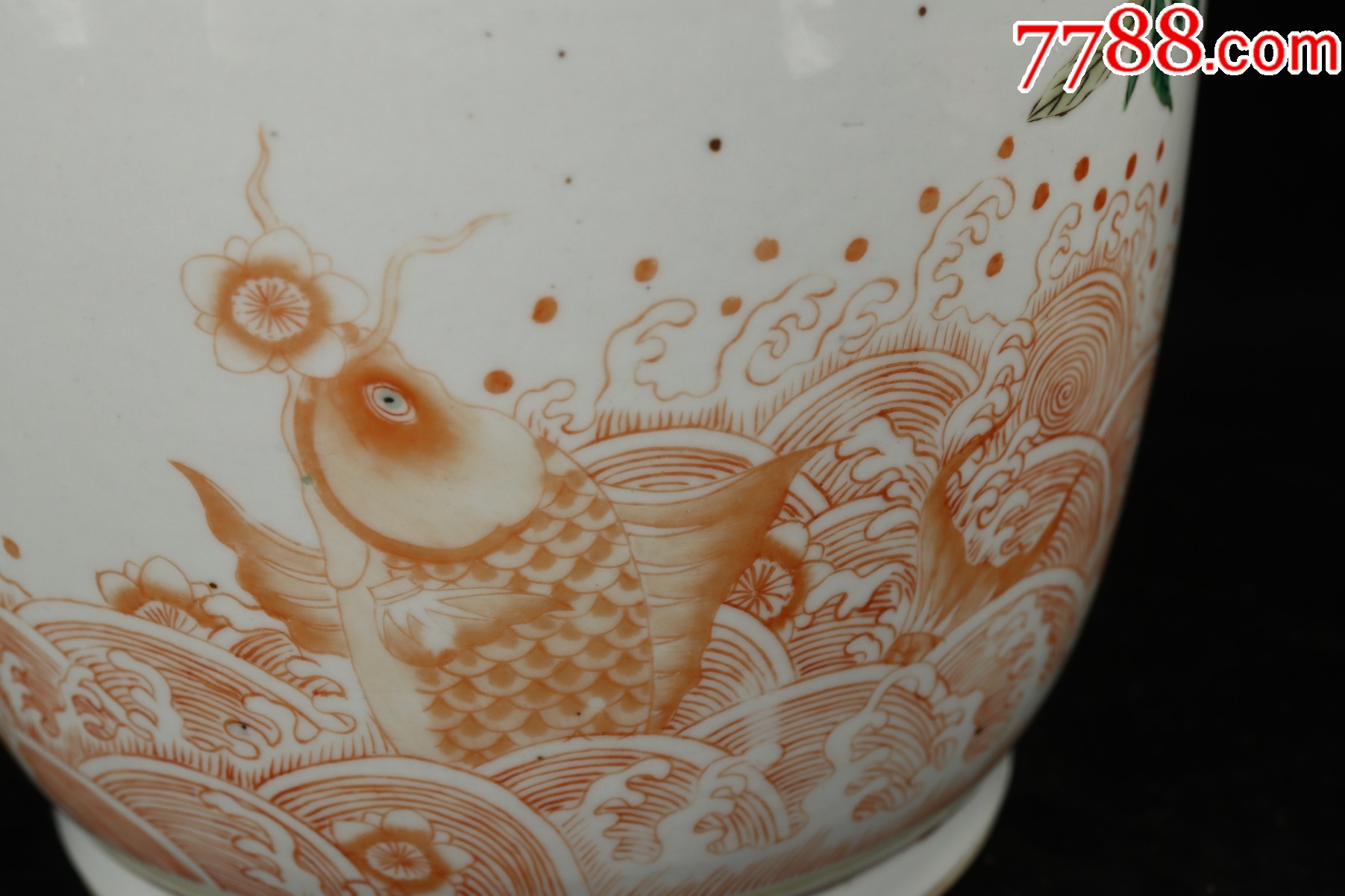 晚清五彩花鳥紋棒槌瓶_價格4657元_第6張_