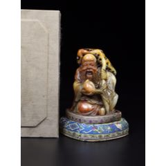 珍品旧藏．篆刻家耐青刻。精品寿山石田黄级田黄石印__【7788旧书网】