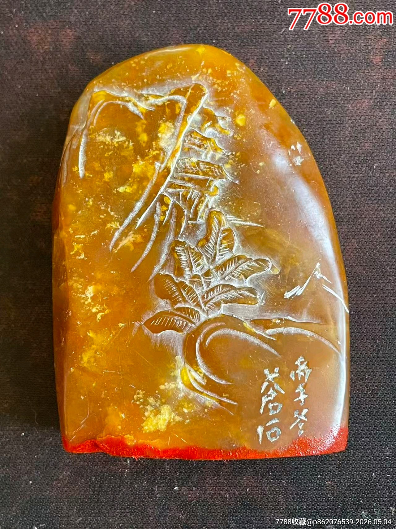 田黄石印章-寿山石印-7788唐卡
