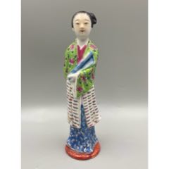 歐洲回流，晚清民國(guó)時(shí)期仕女瓷塑品相：全品尺寸：如圖路途遙遠(yuǎn)，任何問(wèn)題(zc44725967)