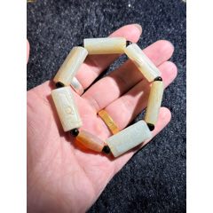 老玉勒子配辽金玛瑙手串