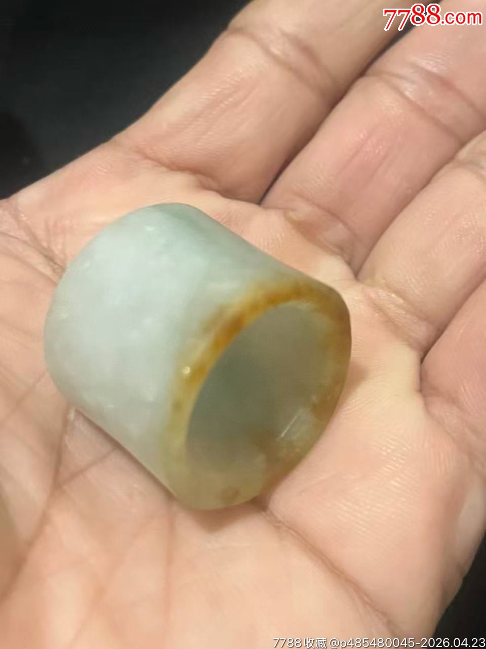 清翡翠老扳指（福祿壽）_價(jià)格400元_第4張_