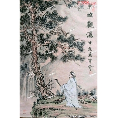 李苦禪弟子、榮寶齋簽約畫家、08年北京奧運(yùn)會開幕式藝術(shù)主創(chuàng)張軍作品《東坡觀瀑》
