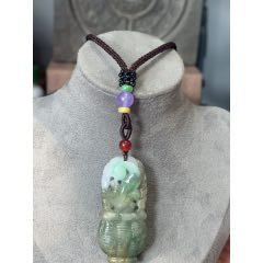純天然A貨翡翠花籃掛件