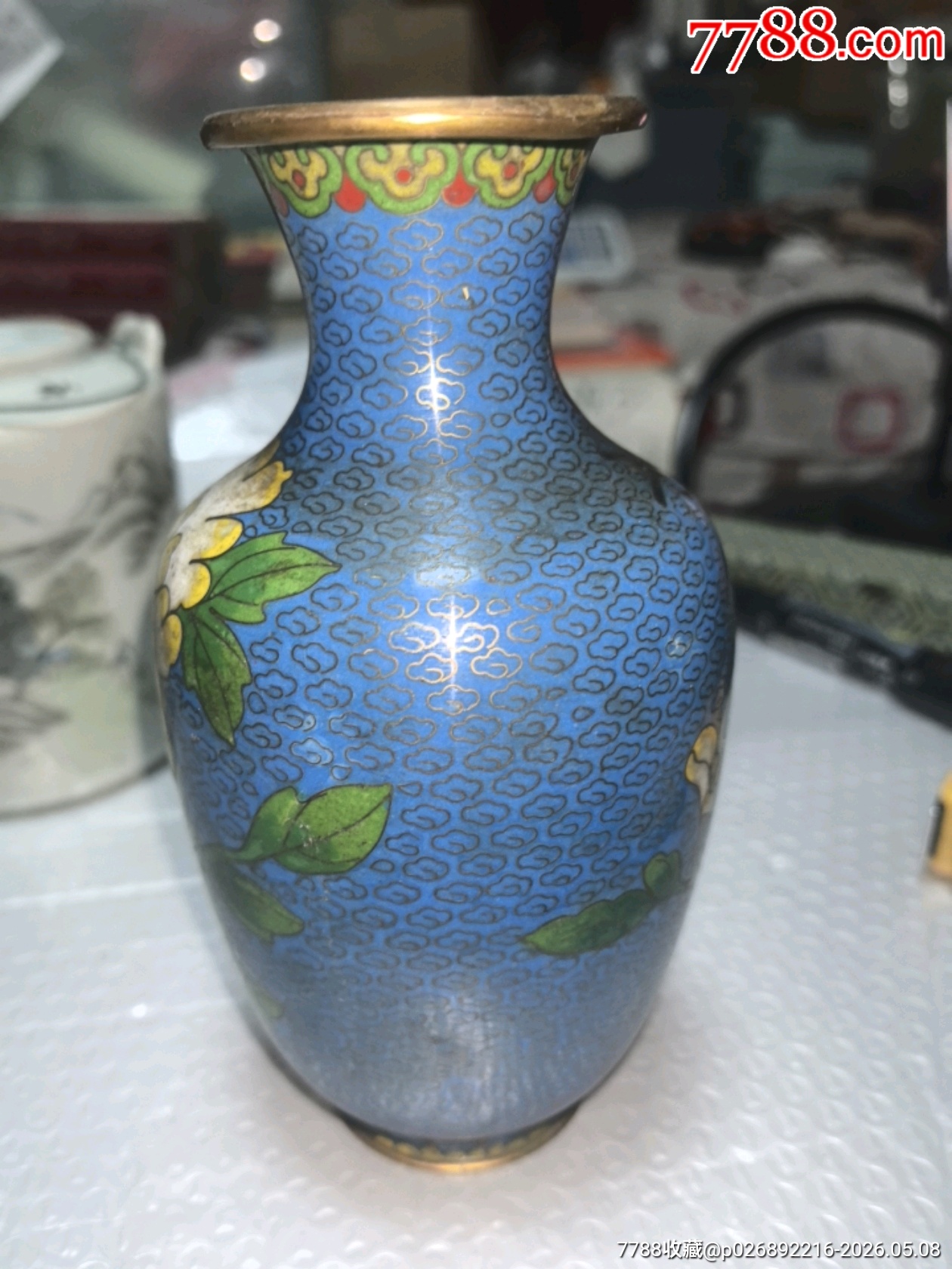 景泰藍(lán)花瓶一個(gè)，品相如周，歡迎收藏_價(jià)格70元_第2張_
