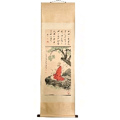 张大千四大美女字画国画人物画四条屏美人图挂画贵妃出浴图__【7788旧书网】