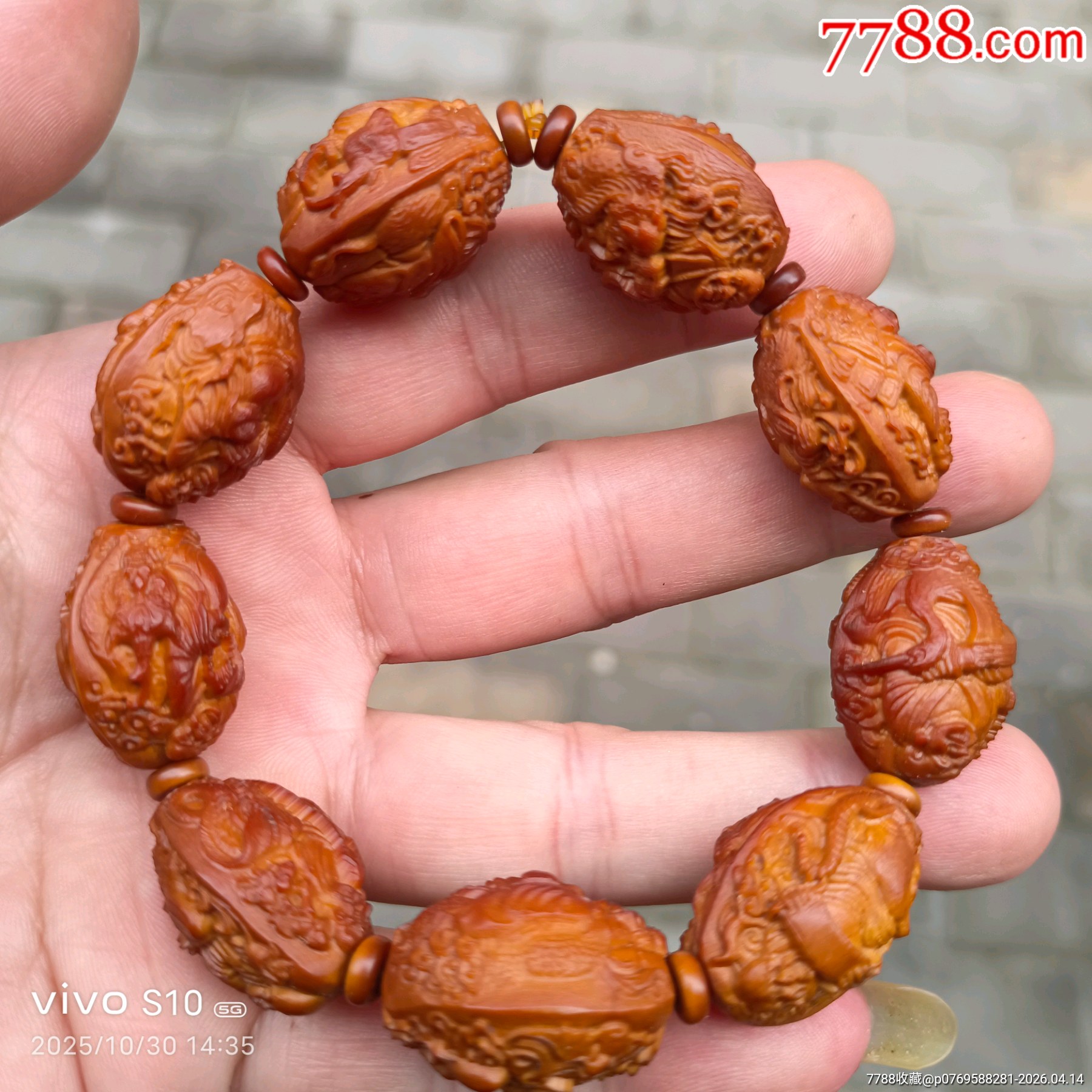 美術品 旧蔵 清 大顆單粒橄欖核 手工彫刻 壽星吊墜 手