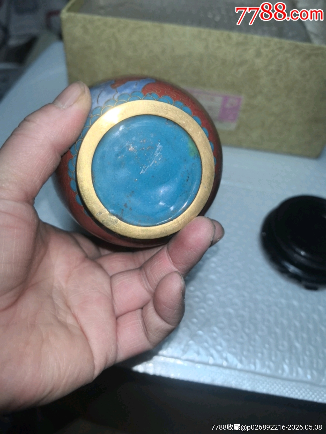 景泰藍花瓶一個，品相如圖，歡迎收藏_價格124元_第21張_