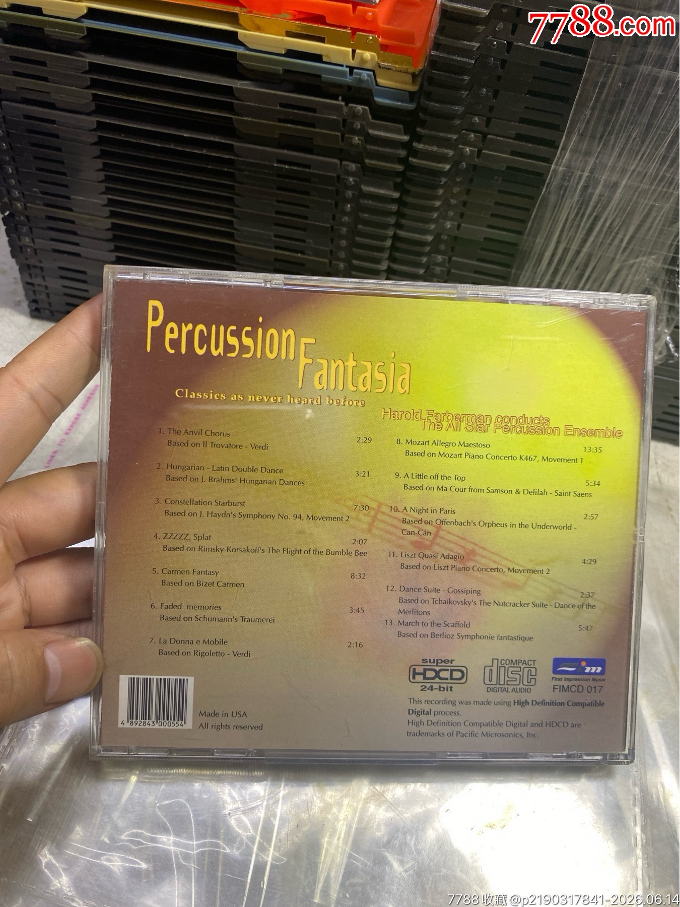 FIM一聽鐘情。打擊樂幻想曲。美版金碟95新_價格176元_第2張_