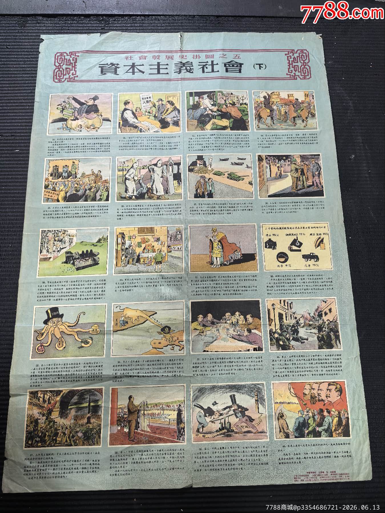 資本主義社會，（下），對開，內(nèi)容豐富，題材獨特，五五年上海出版_價格165元_第1張_