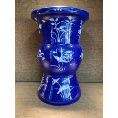 清嘉慶霽藍釉堆白一百五件茶斗