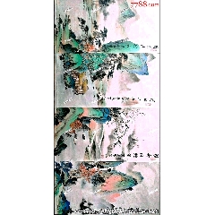 李苦禪弟子、榮寶齋簽約書(shū)畫(huà)家、北京奧運(yùn)會(huì)藝術(shù)主創(chuàng)張軍老師作品《唐詩(shī)四絕圖》四條屏
