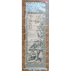 舊藏日本畫家三宅龍峰絹本立軸作品