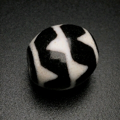 藏区回流老料高油包浆朱砂沁【九眼天珠】-天珠-7788红宝书