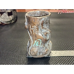 印度小叶紫檀满牛毛纹金星老料大笔筒直径15厘米左右高16厘米左右重两斤