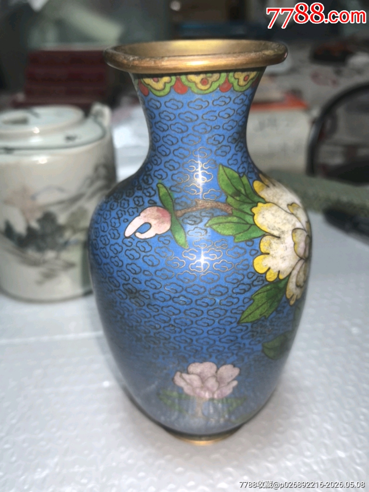 景泰藍(lán)花瓶一個(gè)，品相如周，歡迎收藏_價(jià)格70元_第5張_