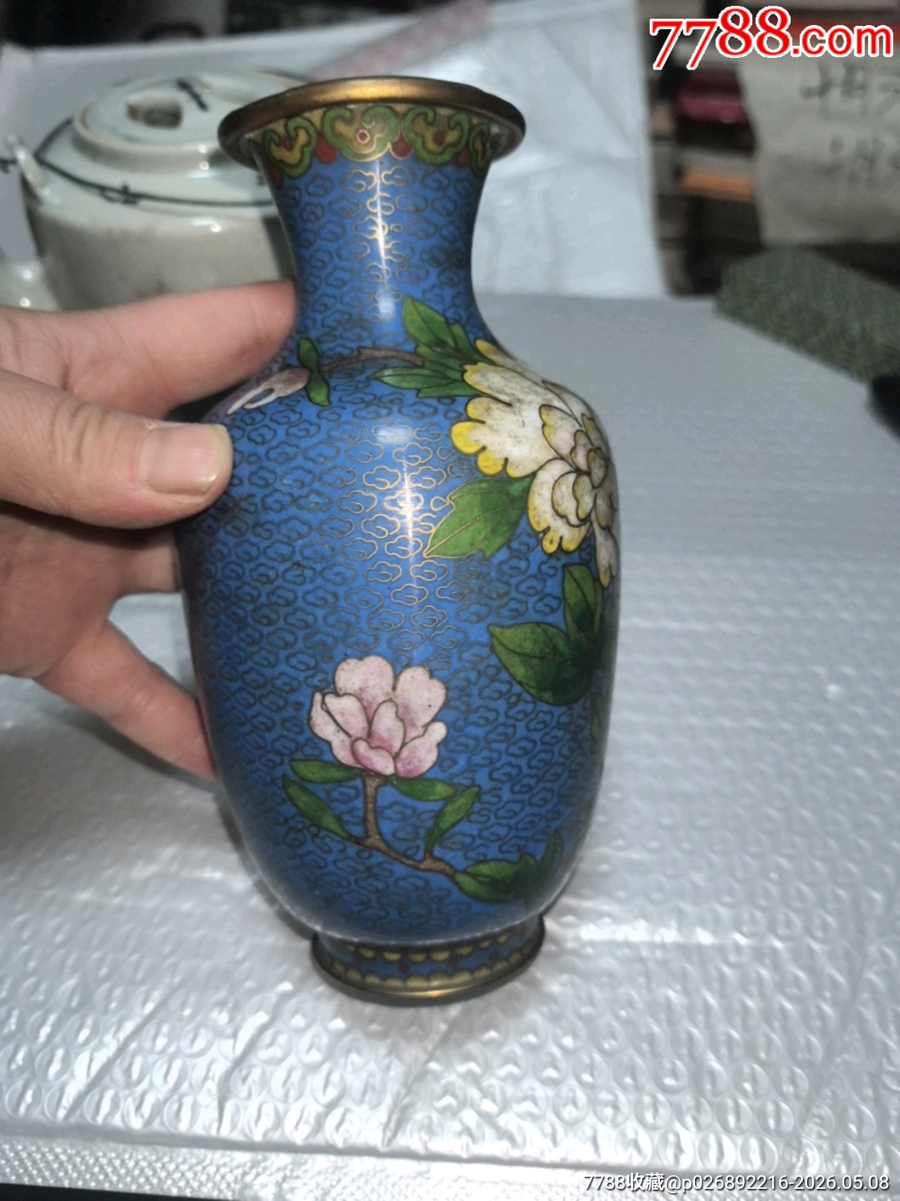 景泰藍(lán)花瓶一個(gè)，品相如周，歡迎收藏_價(jià)格70元_第14張_