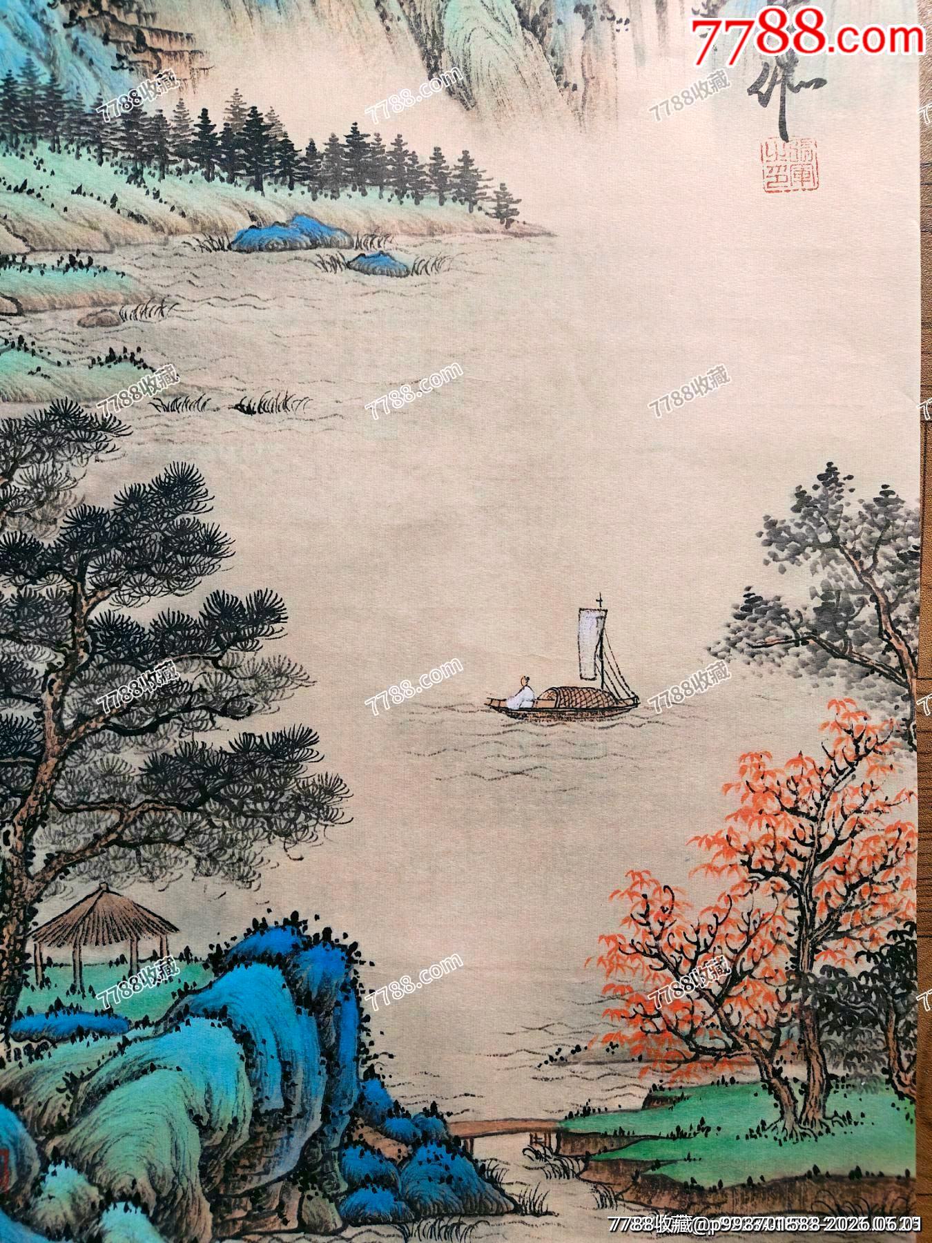 李苦禪弟子、榮寶齋簽約畫家、08年北京奧運(yùn)會(huì)開幕式藝術(shù)主創(chuàng)張軍作品《泛舟圖》_價(jià)格150元_第6張_