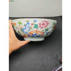 清乾隆粉彩洞石花卉纹大碗__【7788录像机】