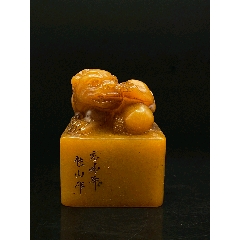 中国 石刻 人物 刃 置物 二件 DT379 PRAYING STATUE 14寸彩色金钱底站棺材大二伯爷(对) - JinPaper