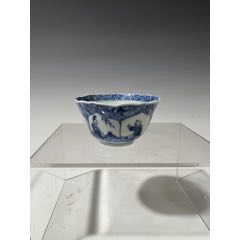 清康熙青花人物杯__【7788红宝书】