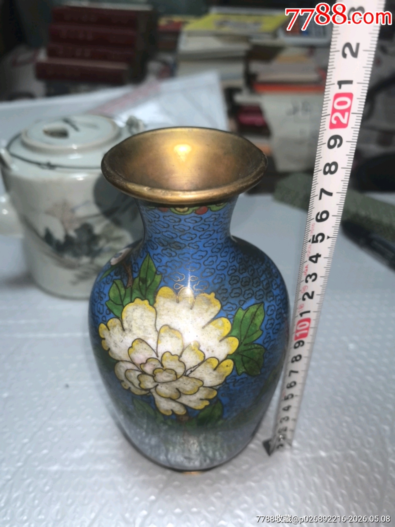 景泰藍(lán)花瓶一個(gè)，品相如周，歡迎收藏_價(jià)格70元_第18張_