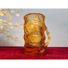 印度小叶紫檀满牛毛纹金星老料大笔筒直径15厘米左右高16厘米左右重两斤