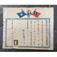 抗戰(zhàn)期間江西省地方行政干部訓(xùn)練團(tuán)結(jié)業(yè)證書(shū)(zc44338724)