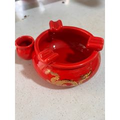 清晚民国珊瑚红暗八仙酒壶__【7788香炉】