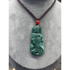純天然A貨翡翠觀音掛件
