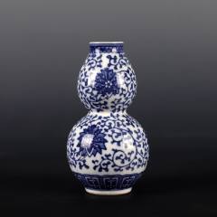 清光绪青花留白冰梅罐__【7788红宝书】