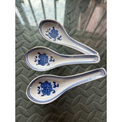晚清青花山水人物纹茶碗__【7788收藏】