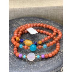 純天然南紅瑪瑙三圈手串