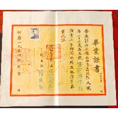 一九五四年劉新民山西師范學(xué)院體育專修科畢業(yè)證書(shū)
