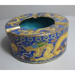 珍品旧藏收纯铜全铜高浮雕錾刻景泰蓝掐丝珐琅彩香炉工艺精湛器形款式