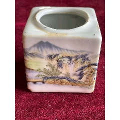 清代青花小鸟水注-水盂/砚滴-7788报纸收藏