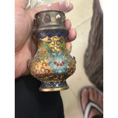 纯铜全铜高浮雕錾刻鎏金景泰蓝珐琅彩熏香炉工艺精湛器形款式精美重1800