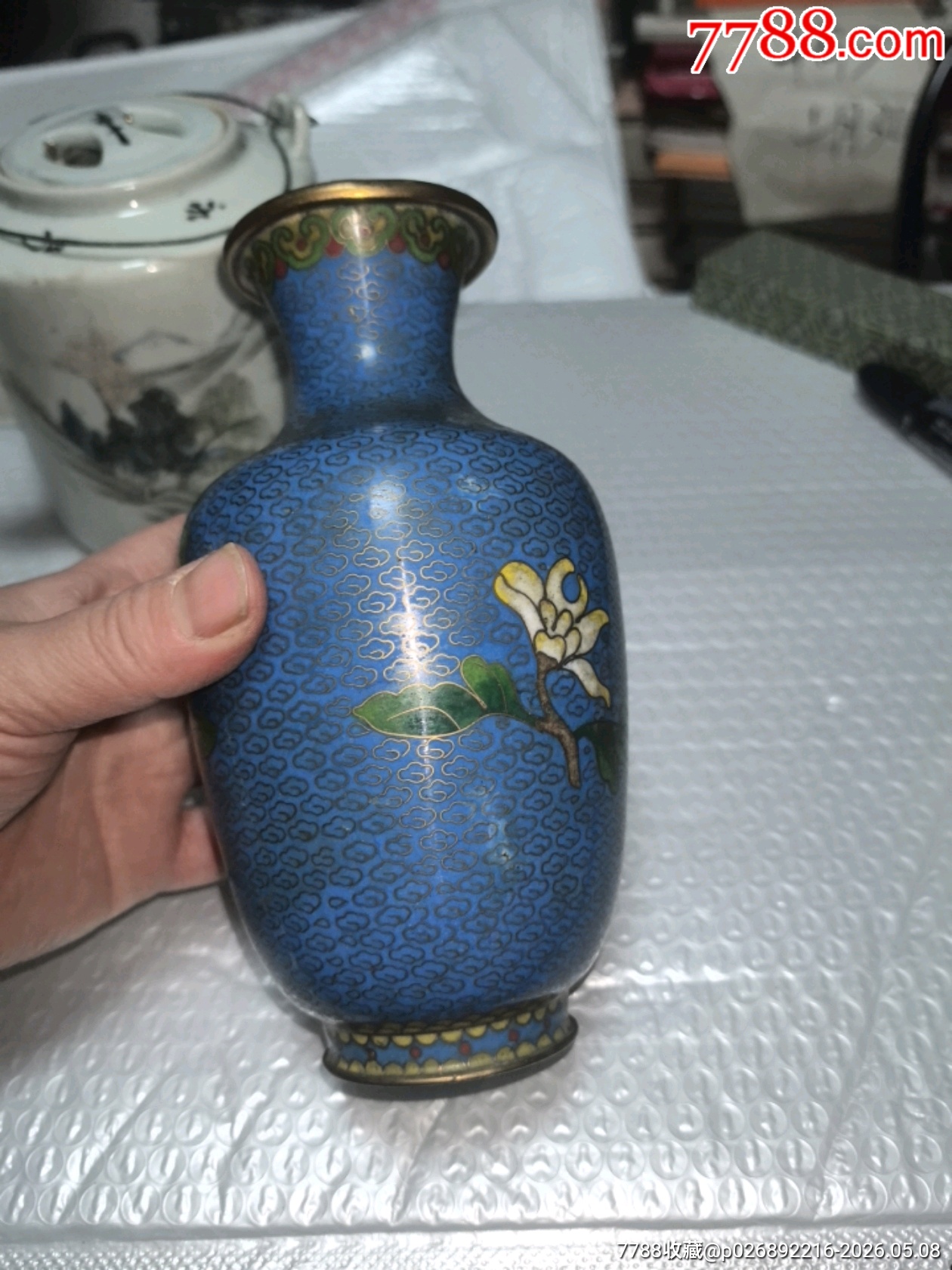 景泰藍(lán)花瓶一個(gè)，品相如周，歡迎收藏_價(jià)格70元_第10張_